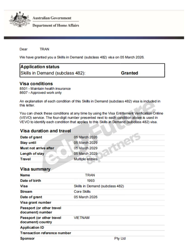 Visa 482 Grant Approval