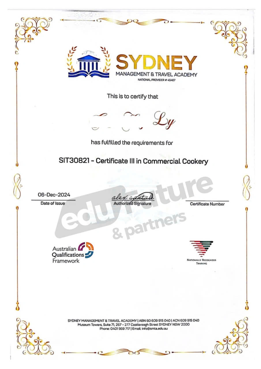 CERTIFICATE III COMMERCIAL COOKERY